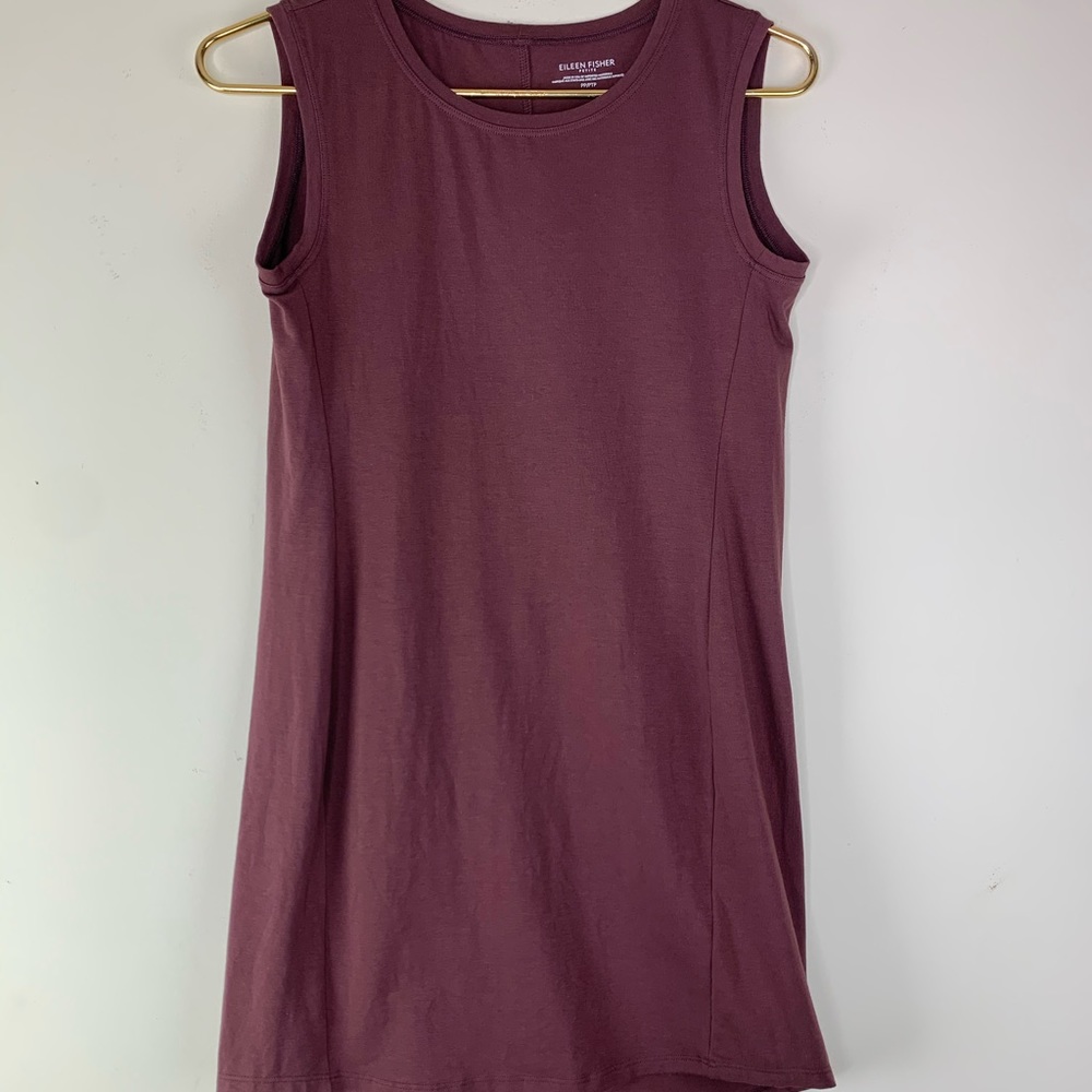 Eileen Fisher Cotton Jersey Tank Dress, PP - Picture 3 of 7
